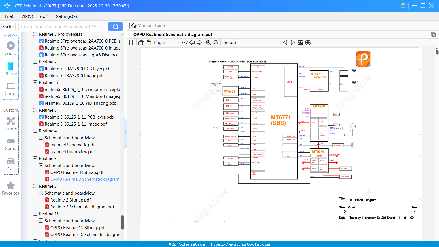 OPPO Realme 3 Schematic Diagram